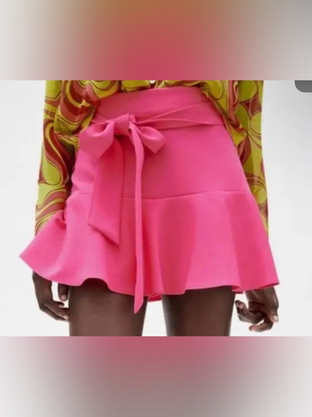 Zara Pink Tie Skirt